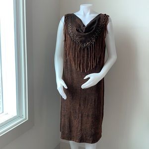 Petrol Fringe dress 🤎